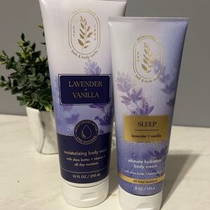 Bath & Body Works Lavender Vanilla Body Wash and Cream SET